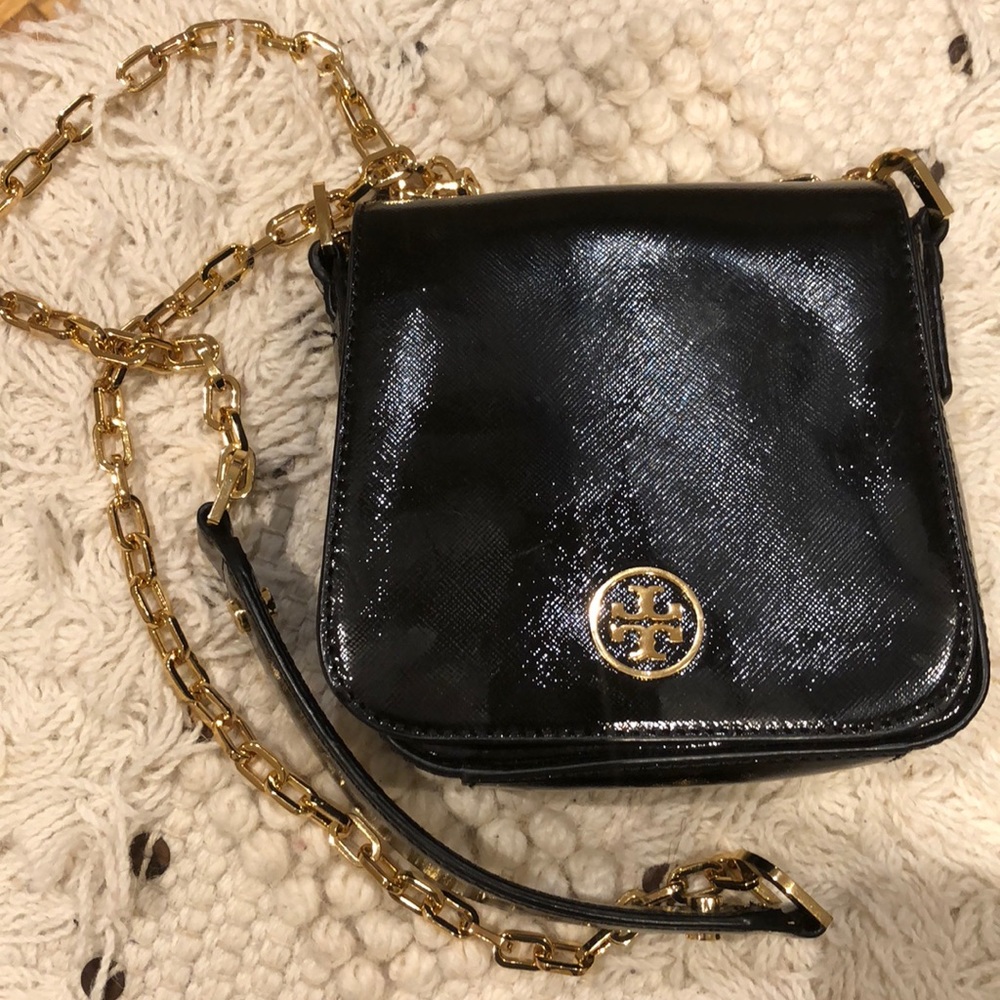 Tory Burch patent mini purse